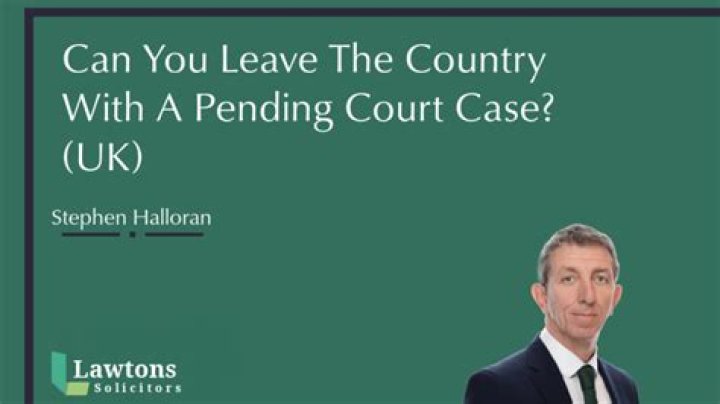 Can I leave the country with a pending court case Philippines?
