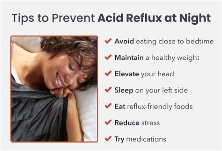 How can I stop acid reflux at night?