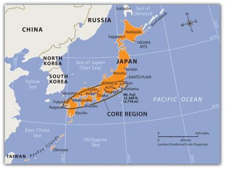 How close are Japan and Alaska?