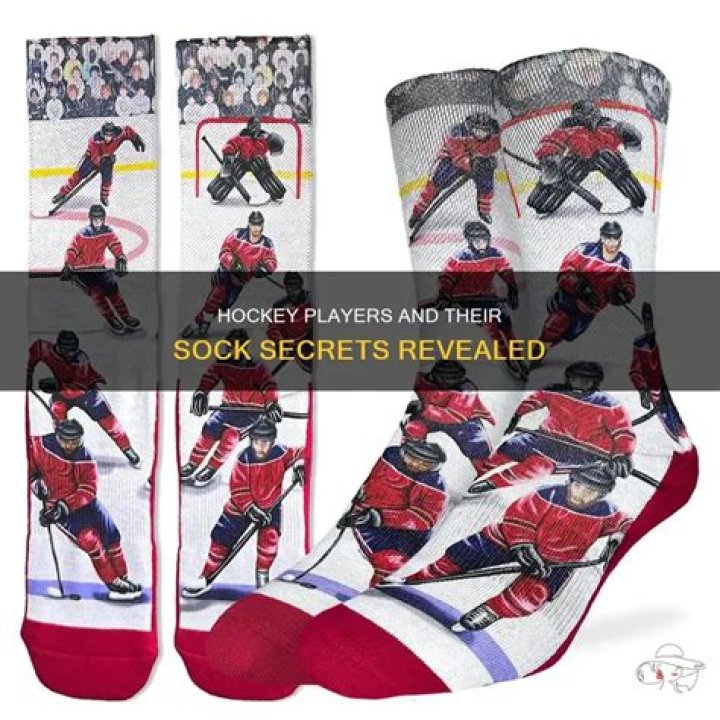 How do hockey players hold up their socks?