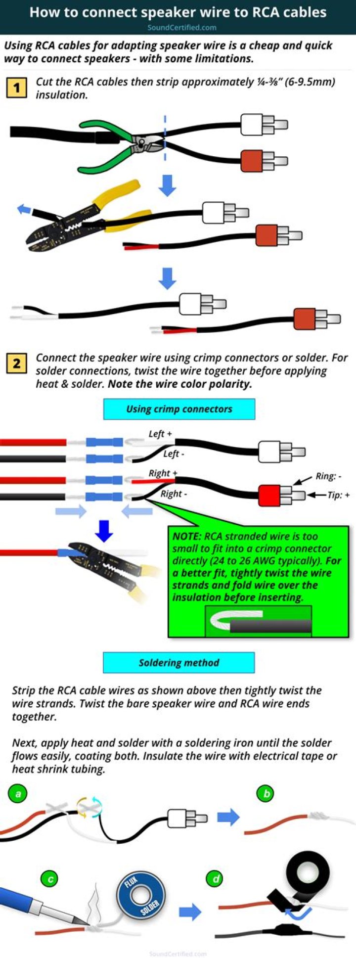 How do I connect two RCA cables together?