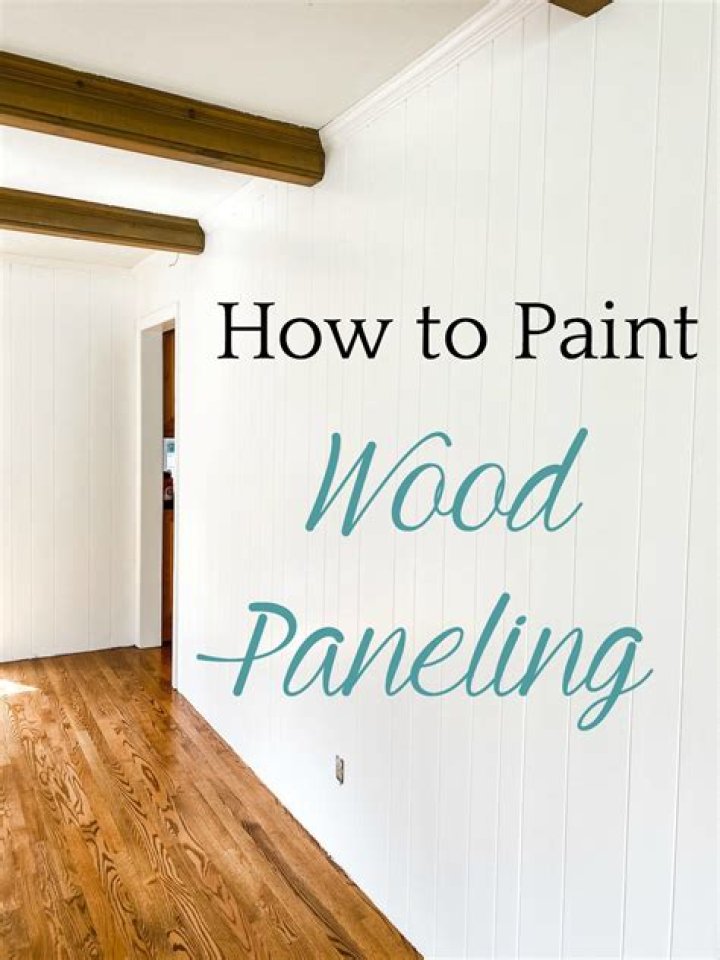 How do you paint wood paneling at home?