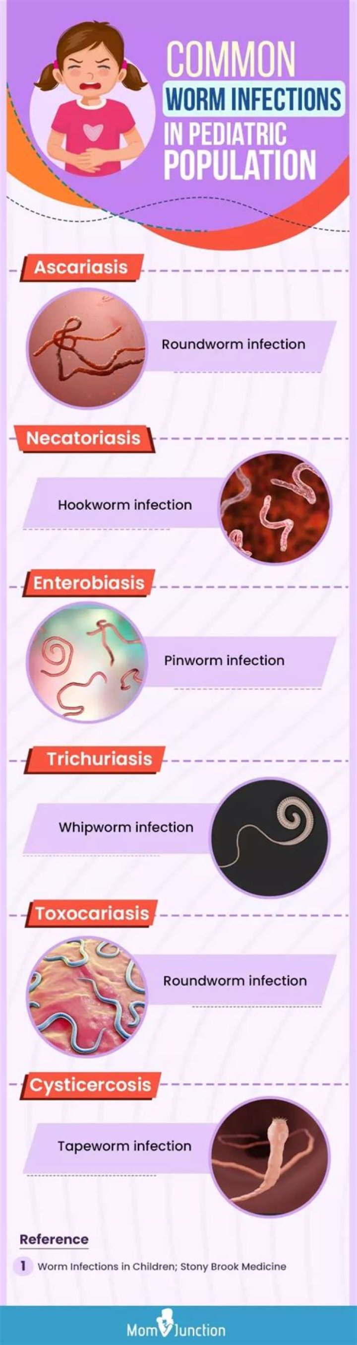 How long does it take to get rid of worms in humans?