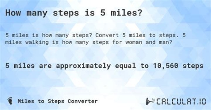 How many steps is 5 miles?