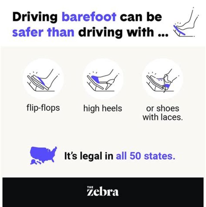 Is driving barefoot illegal?
