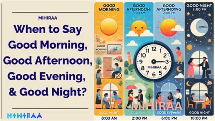 Is it OK to say good morning at anytime?