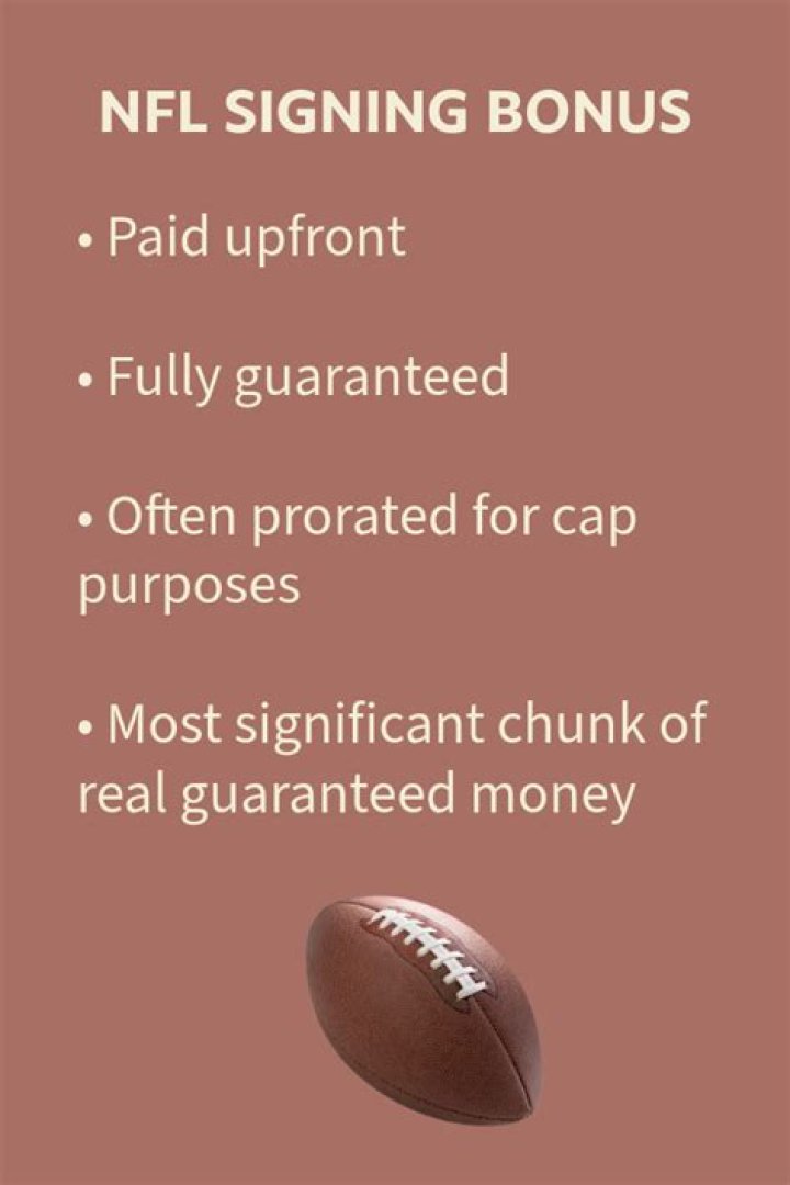 Is the NFL signing bonus guaranteed?