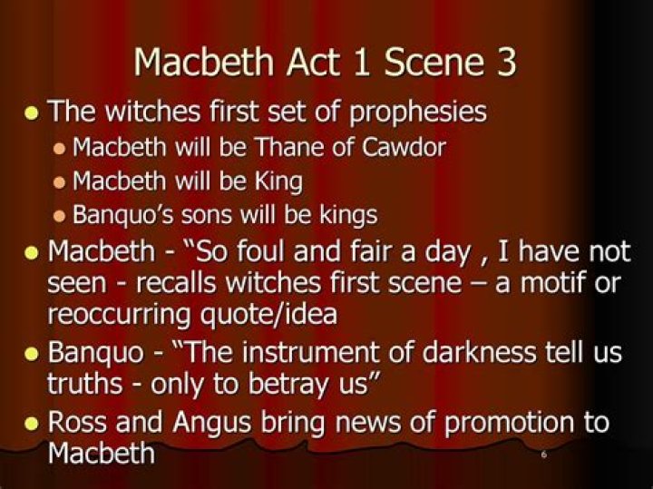 What are the 4 prophecies in Macbeth?