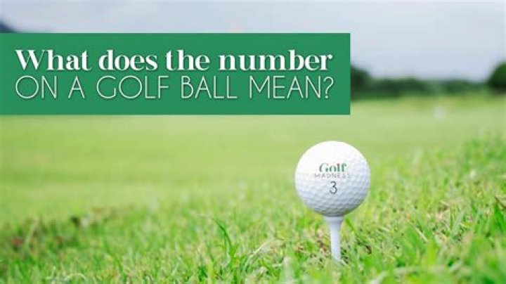 What does a red number mean on a golf ball?
