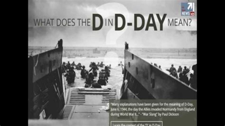 What does D in D-Day stand for?
