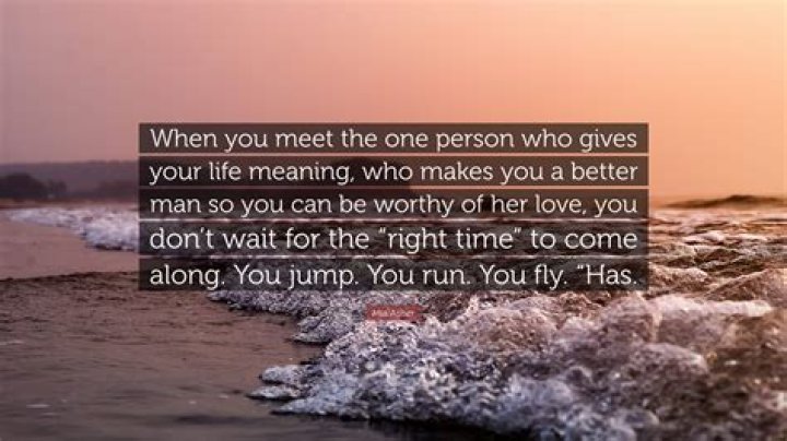 What does it feel like when you meet the one?