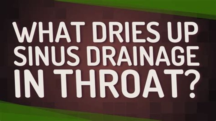 What dries up sinus drainage in throat?
