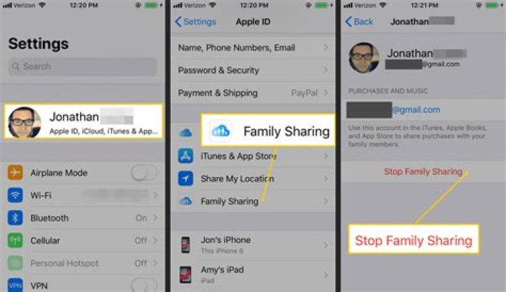What happens when you stop Family Sharing?