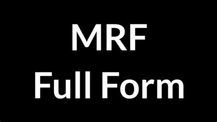 What is full form of MRF?