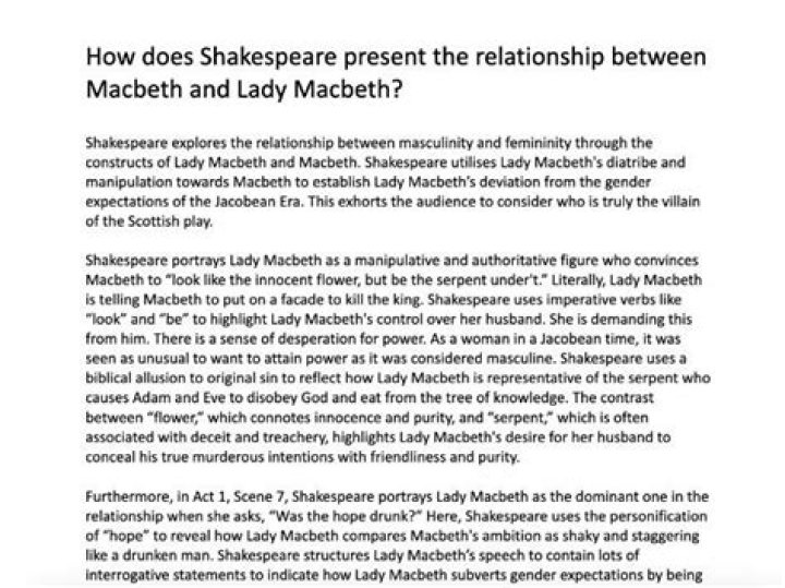 What is Lady Macbeth's famous speech?