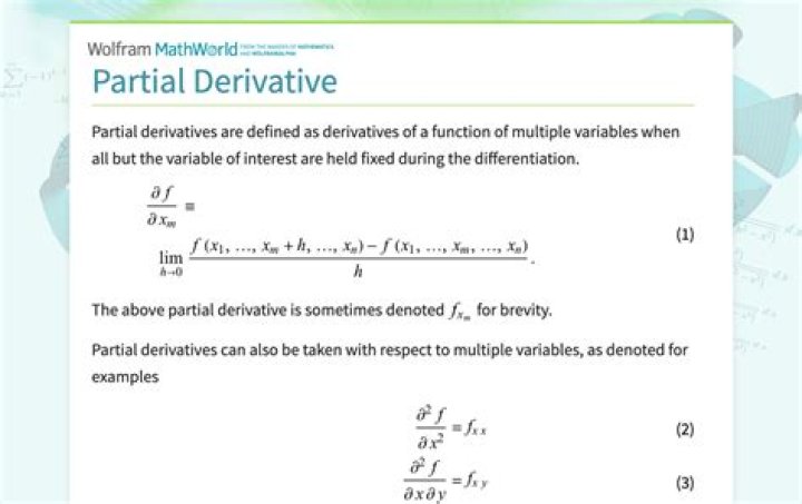 What is partial derivative in math?