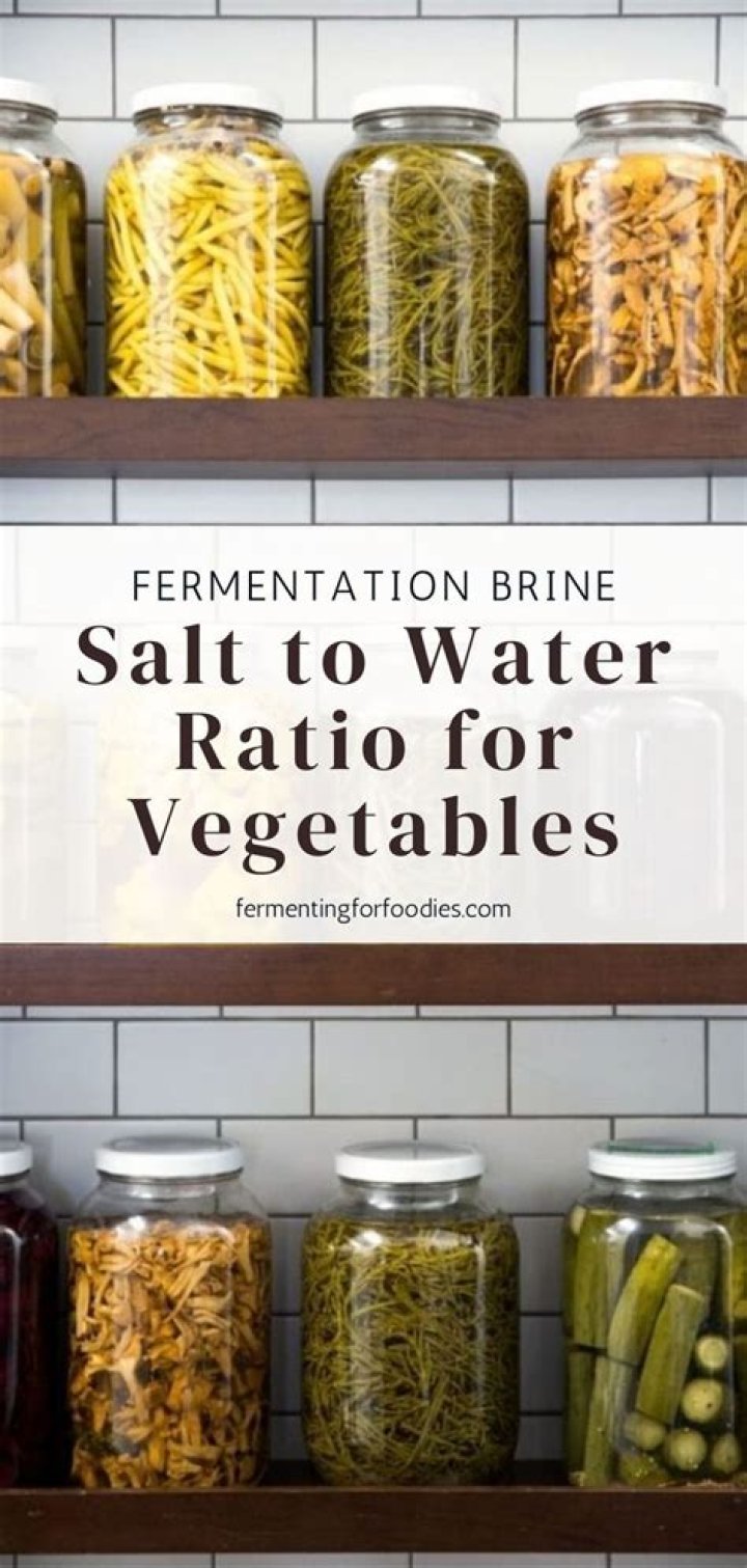 What is the ratio of salt to water for pickling?