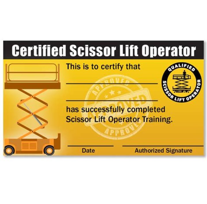 What is yellow card scissor lift?