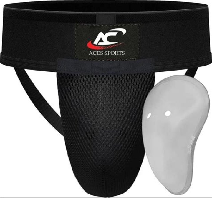 What sports use protective cups?