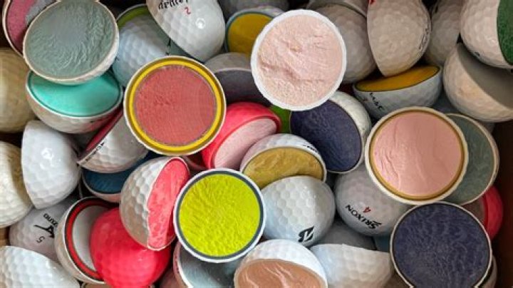 What were golf balls filled with?