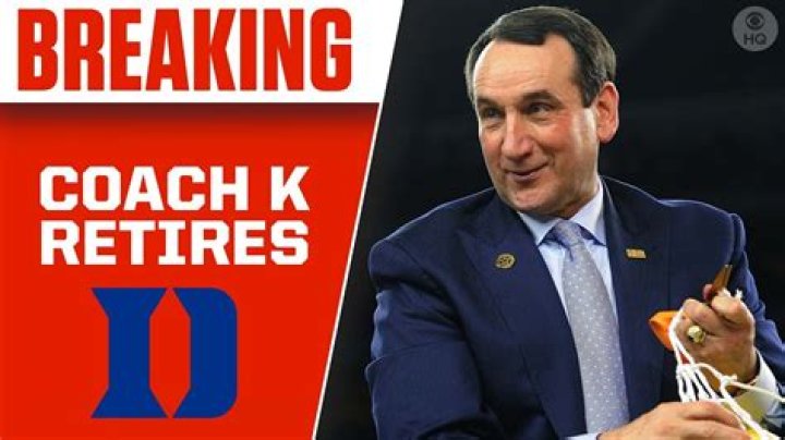 Who is taking over after Coach K retires?
