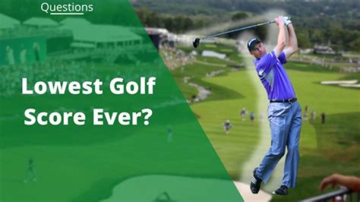 Who shot the lowest score in golf?