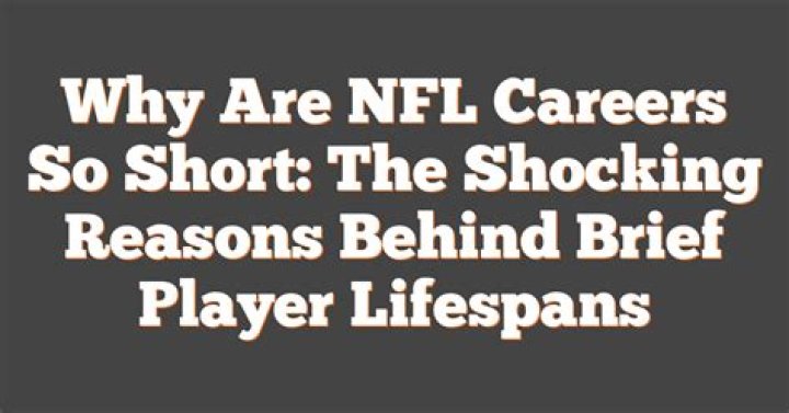 Why are NFL careers so short?