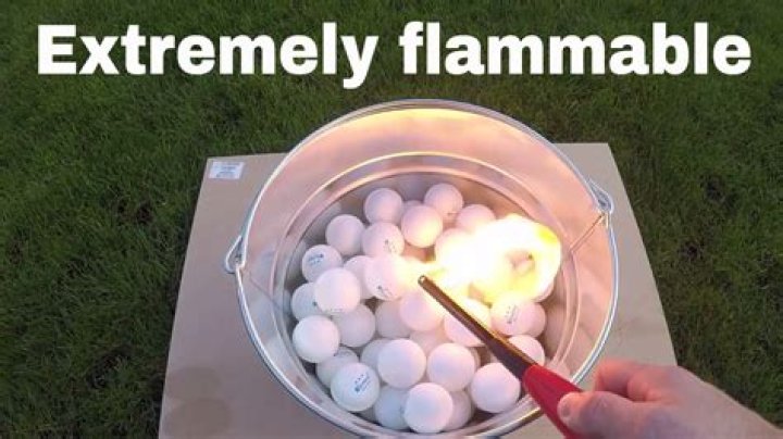 Why are ping pong balls so flammable?