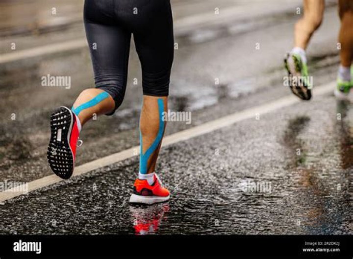 Why do athletes put tape on their legs?