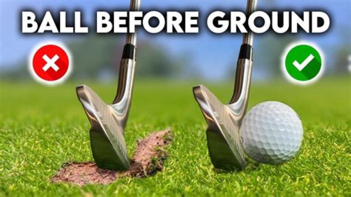 Why do I always hit the ground before the golf ball?