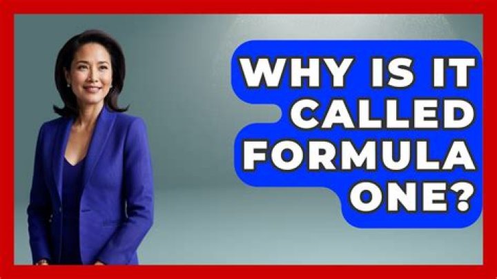Why is it called Formula One?